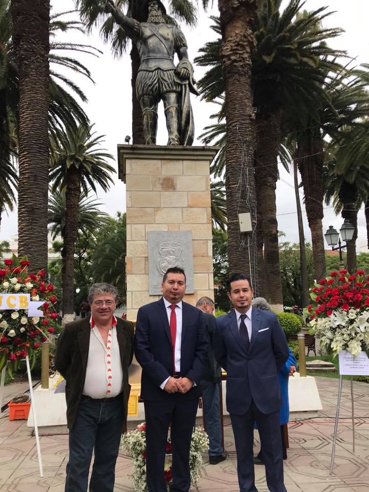 Los responsables de turismo y cultura de la Gobernación: Roberto Vaca Vidaurre,  Nelvin Acosta Tapia y Gerardo Aguirre Castellanos