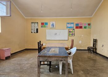 Aulas donde pasan clases los privados de libertad del centro Solidaridad.